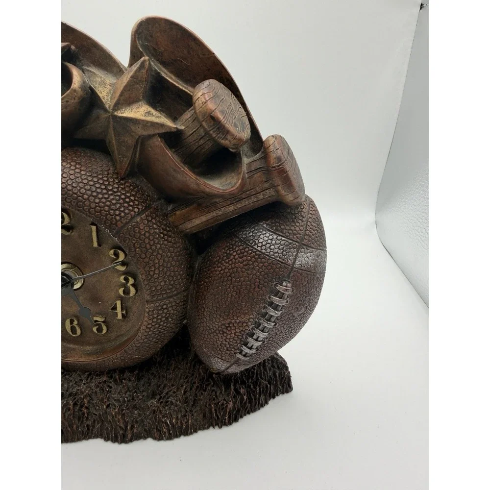 FIGI Classic Sports Tabletop Clock Basketball Football Baseball Soccer - WORKS